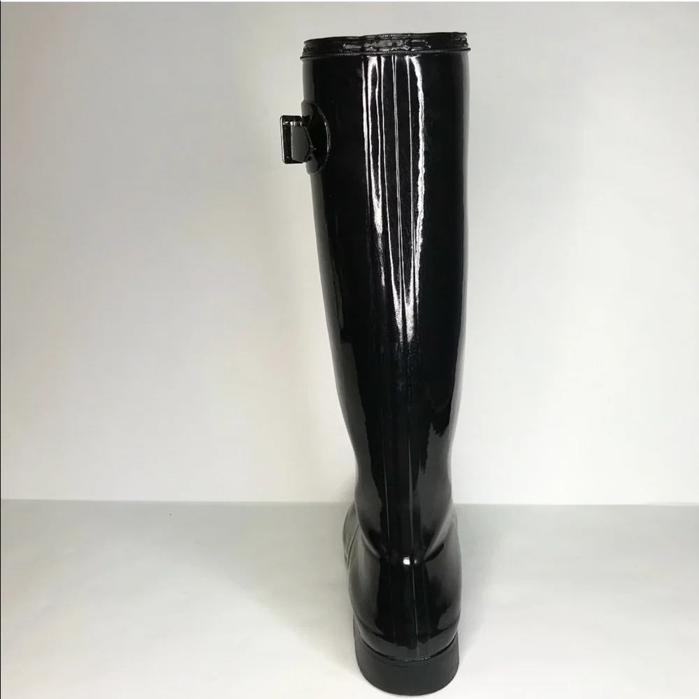 Hunter boots original tall black gloss size 8 - Picture 5 of 7